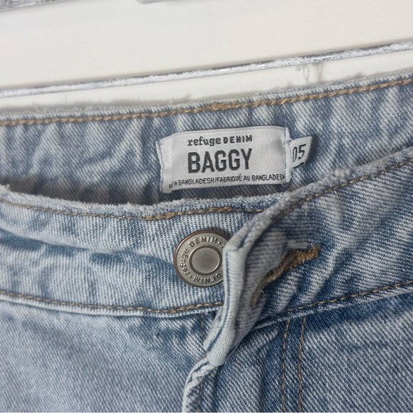 Refuge Light Blue Flare & Wide Leg Jeans - Picture 6 of 7